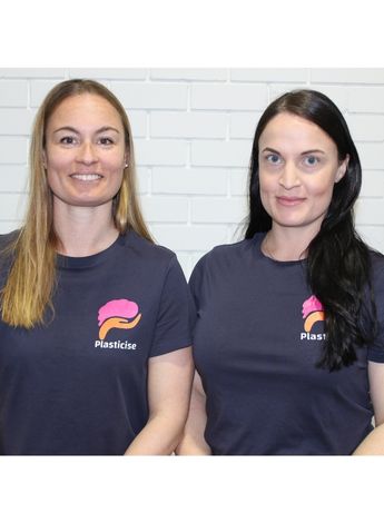 The photo is of the two co-founders of Plasticise, Sarah Turner and Kumbelin Levin